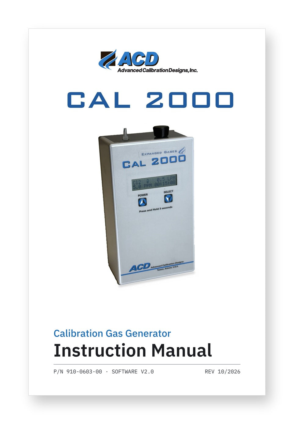 Cal 2000 Manual